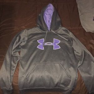 Grey/purple Under Armour hoodie